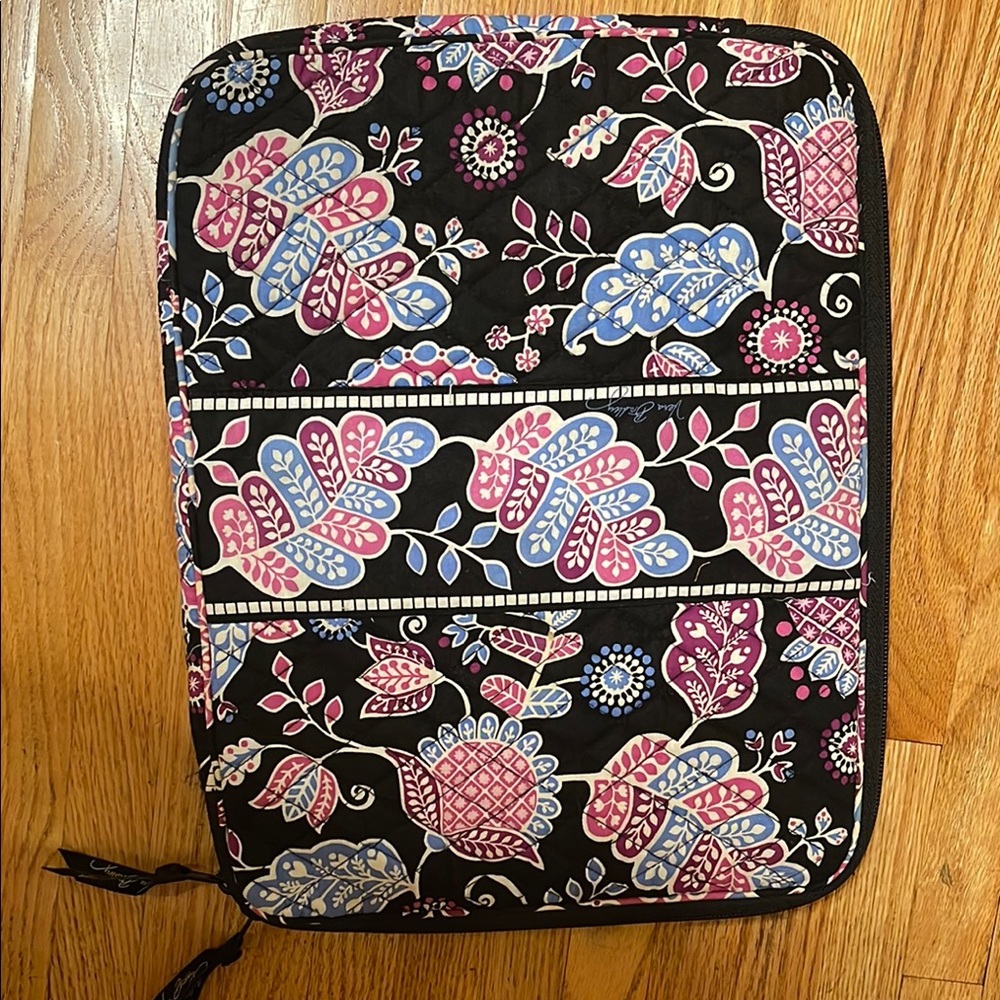 Vera Bradley Laptop Sleeve - Black, Pink, Blue Floral